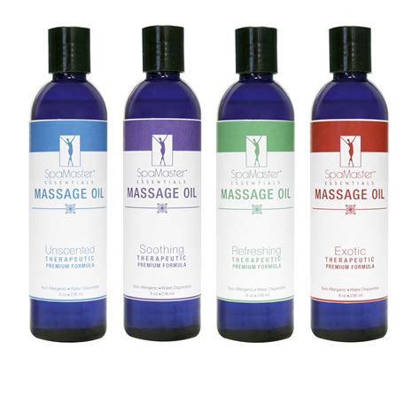 variety aromatherapy massage oils 4 pack