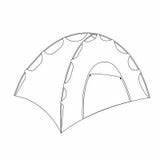 Tent Coloring Illustration Shelter Camping Outline Stock Circus sketch template