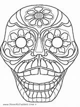 Coloring Dead Pages Printable Mask Masks Halloween Skull Dia Muertos Los Color Craft Quickie Minute Last Template Activities Print Drawing sketch template