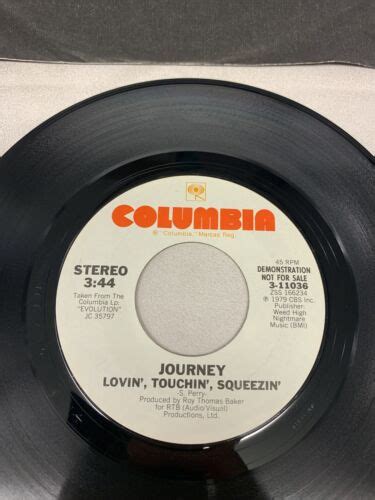 Journey Lovin Touchin Squeezin 1979 45 Rpm Promo Columbia 3