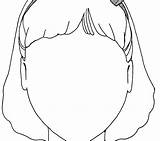 Face Blank Coloring Pages Printable Girl Drawing Getdrawings Getcolorings Color sketch template