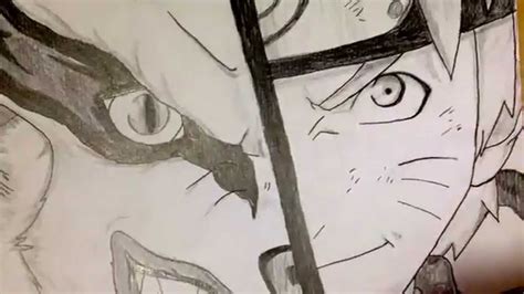 desenhando naruto e kurama time lapse 2 youtube