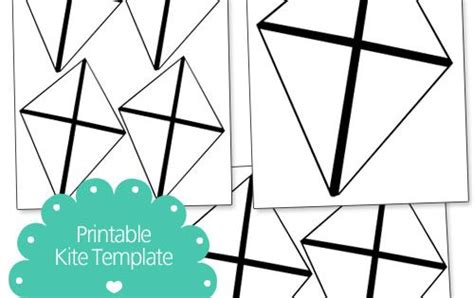 printable kite template  printabletreatscom shapes  templates