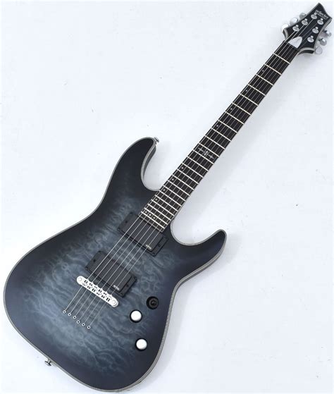 schecter   platinum electric guitar   black satin  stock