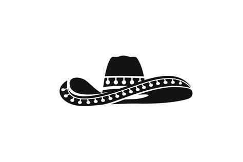 mexican hat sombrero flat vector icon graphic  sore creative fabrica