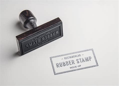 photorealistic rubber stamp mockup psd good mockups