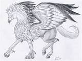 Hippogriff Hipogrifo Horse Grifo Mythical Mitologicos Birds Monstruos Lintufriikki Mythological Grifos sketch template