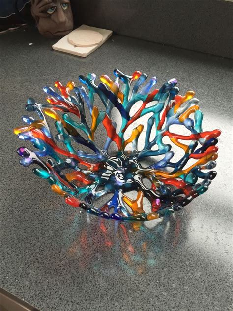 Work By Annie Dotzauer A Client Wanted An Orange And Blue Coral Bowl