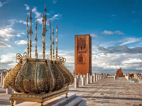 hassan tower  famous historical monuments  morocco  rabat