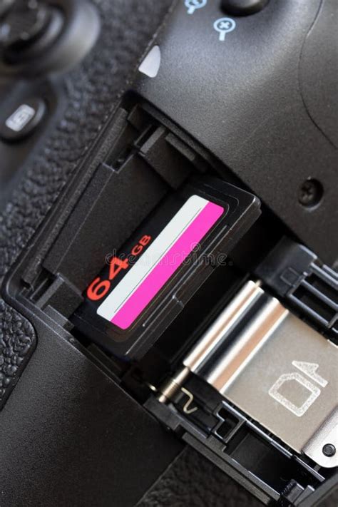 memory card  camera slot stock image image  change footage