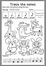 Worksheets Music Symbols Kindergarten Notes Easy Beginners Trace Kids Tracing Fun Games Color Play Blank Things Primary Different Learning Funny sketch template