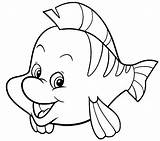 Flounder Coloring Pages Coloringpages4u Littlemermaid sketch template