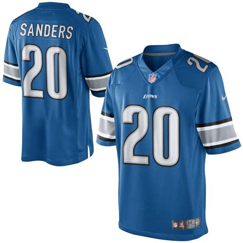 Men S Barry Sanders 20 Light Blue Detroit Lions Limited Jersey
