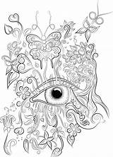 Coloring Pages Colouring Adult Eye Mind Color Eyeball Printable Mandala Pdf Sheets Digital Adults Print Etsy Book Instant Colour Drawing sketch template
