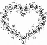 Heart Coloring Embroidery Hearts Patterns Pages Para Hand Template Designs Flower Doodle Borders Valentines Wreath Flores Stitcheries Floral Risultati Immagini sketch template