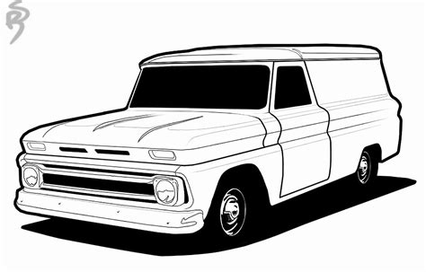 chevy truck drawings    clipartmag