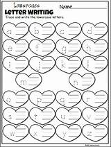Worksheets Kindergarten Letter February Valentine Valentines Letters Preschool Alphabet Lowercase Heart Worksheet Tracing Writing Coloring Madebyteachers Trace Teachers Made Math sketch template