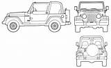 Wrangler Blueprints Jeepforum Bil Tegning Jeeps Billedet Webstockreview sketch template