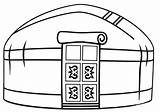 Yurt Coloring Pages sketch template