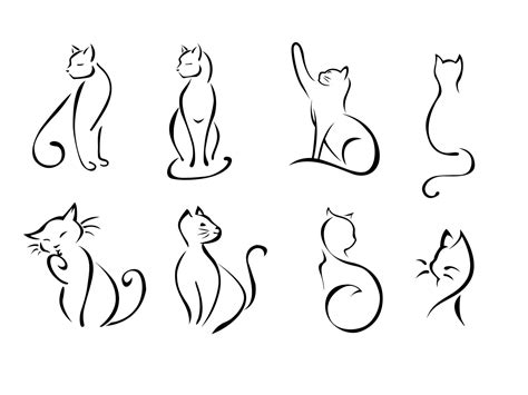 cat svg cat svg bundle vector cats illustration cats etsy canada