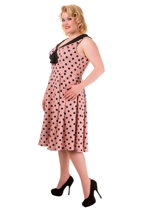 Banned Vintage Pink Polka Dot Rival Dress Rockabilly