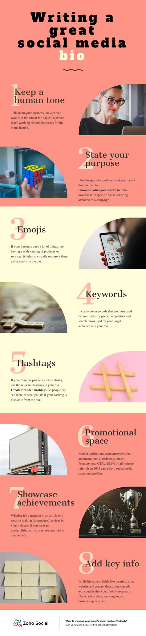 writing  great social media bio   brand infographic social