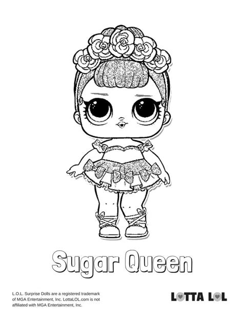 sugar queen coloring page lotta lol angel coloring pages kids