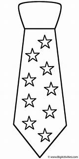 Coloring Neck Tie Father Fathers Stars Ties Pages Printable Color Kids Happy Necktie Clothing Print Bigactivities Star Activity sketch template