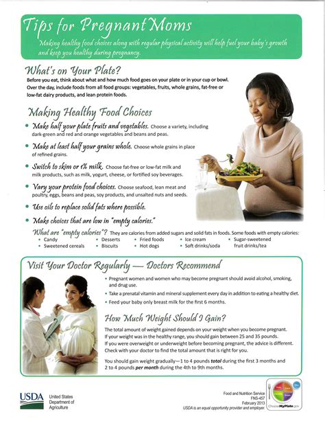 myplate tip sheet tips for pregnant moms dairy council catalog