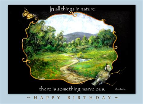 happy birthday nature  bird card