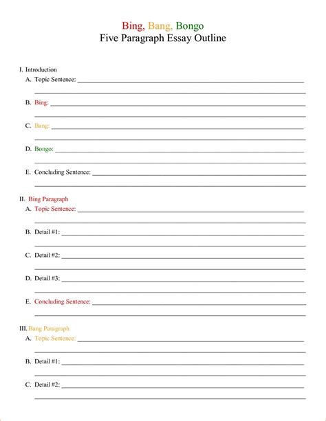 mla outline template word  template