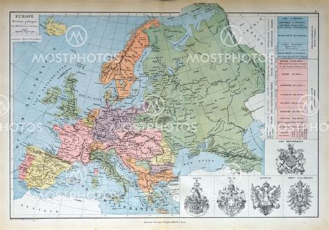 gammal karta oever europa  av michael roberts mostphotos
