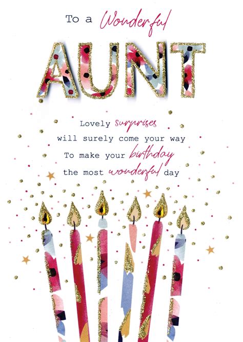 wonderful aunt birthday greeting card cards