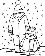 Coloring Winter Pages Snow Falling Kids Print Topcoloringpages Sheet sketch template