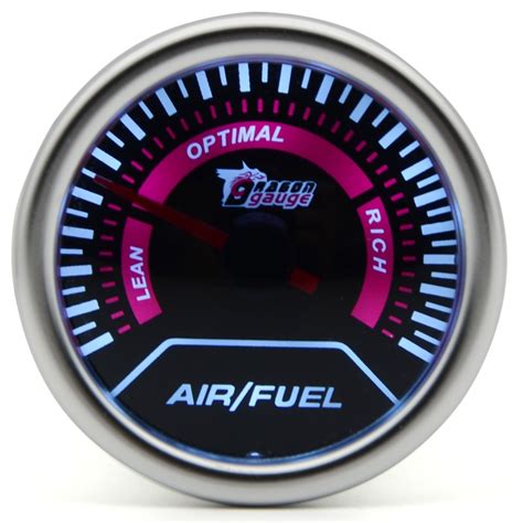 mm universal air fuel ratio car gauge meter auto white led  oil