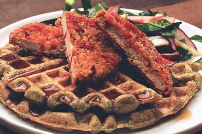 quorn meatless vegan chipotle cutlet recipe  blue cornmeal waffle quorn