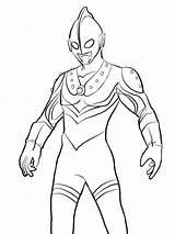 Ultraman Lukisan Mewarnai Oleh sketch template