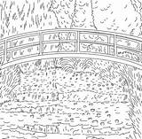 Coloring Pages Monet Claude Kids Sheets Colouring Coloriage Water Painting Lilies Coloriages Giverny Artist Dessin Printable Garden Color Month Pont sketch template