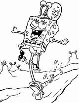 Gary Coloring Spongebob Pages Snail Getcolorings sketch template