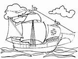 Columbus Christopher Coloring Ships Pages Maria Santa Drawing Bateau Coloriage Ship Dessin Print Kids Pirate Printable Draw Sheets Viking Colorier sketch template