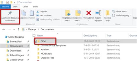 mappen aan het snelle toegang menu vastmaken  windows