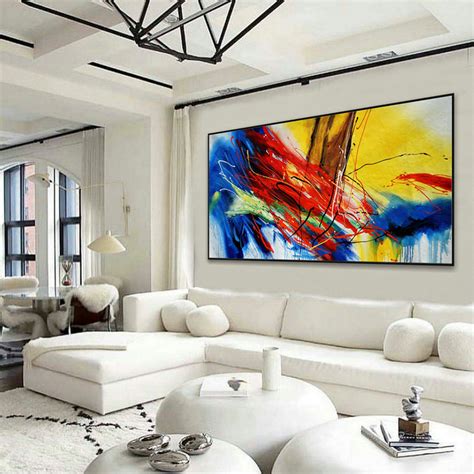 bright beautiful colorful modern abstract wall art decor large contemporary canvas refined wall