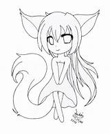 Wolf Anime Girl Coloring Pages Color Printable Print Getcolorings Colo sketch template