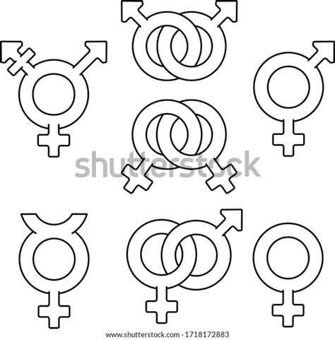 sexual orientation icon outlines stock vector royalty free 1718172883