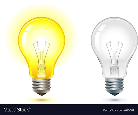 glowing  turned  light bulb royalty  vector image