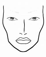 Face Chart Makeup Blank Charts Template sketch template