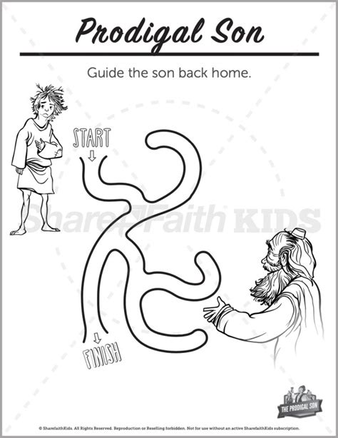 luke   prodigal son preschool mazes