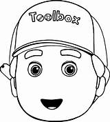 Manny Handy Face Coloring Toolbox Disney Wecoloringpage sketch template