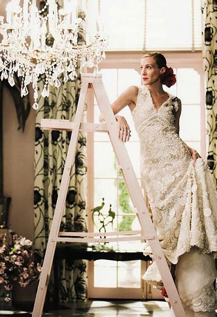 sarah jessica parker in oscar de and in a vintage dress photo from the movie