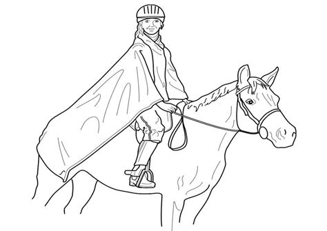 coloring page horse riding  printable coloring pages img